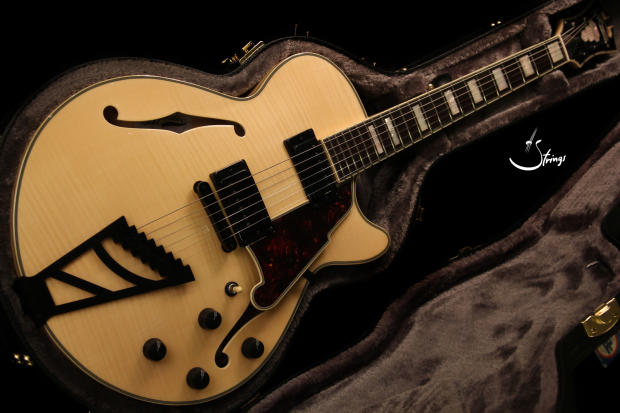 DeArmond 1100 pickup installed on D'Angelico EXL-1-da_black_tail-jpg