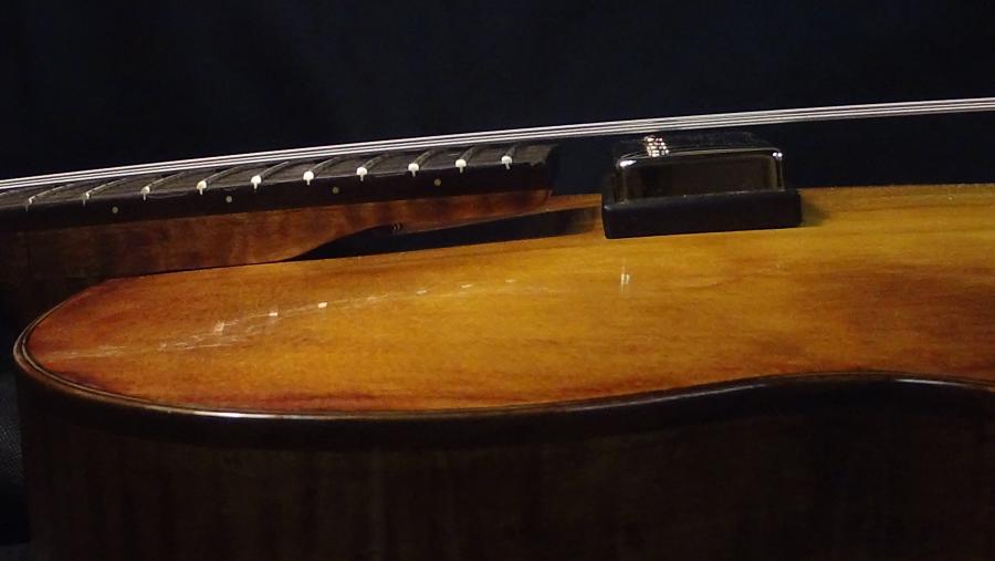 Latest Build: Carved Archtop with surface mounted full humbucker-n7-131-side-view-hb-neck-extension-jpg