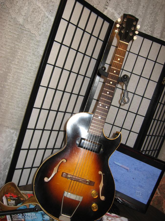 1956/7 Gibson ES-140T - Natural-ibanezfg100-coins-034-jpg