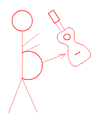 Most comfortable guitar body type for playing sitting down-guitar_rear_vibration-gif