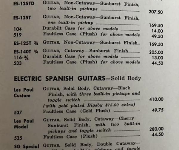 1956/7 Gibson ES-140T - Natural-1959-60_pricelist-png