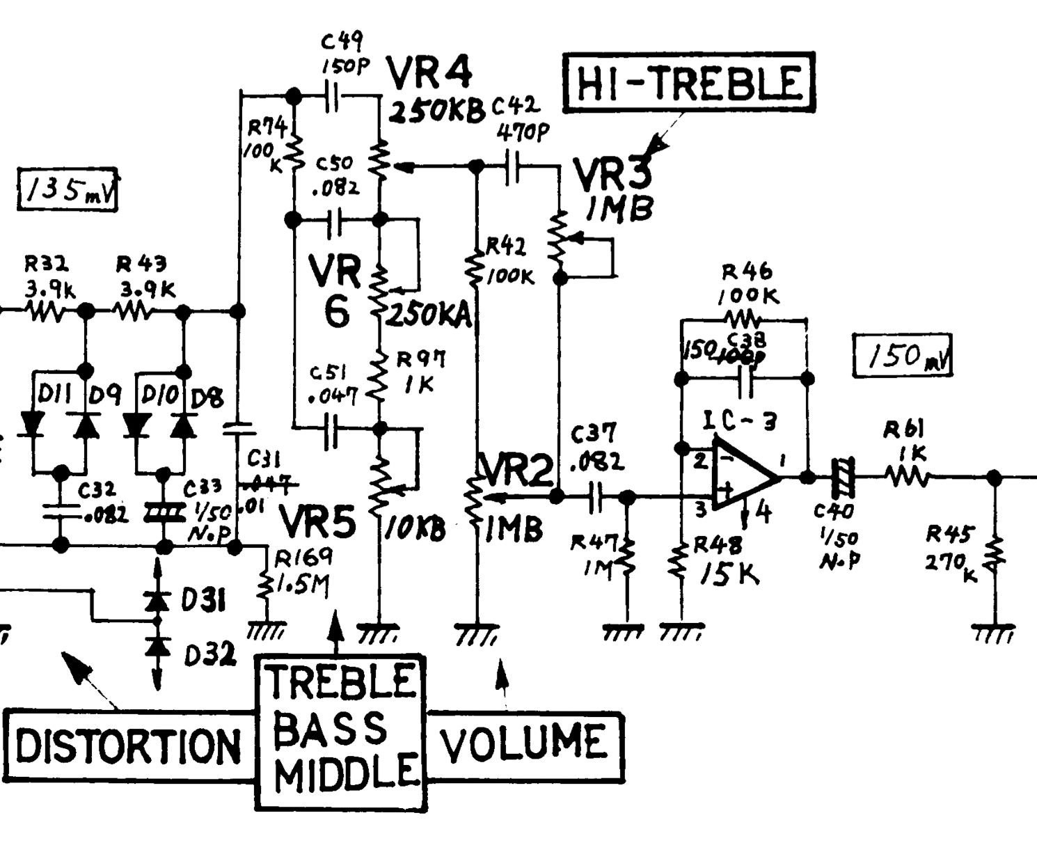 A possible circuit mod solution for Roland Jazz Chorus hiss 