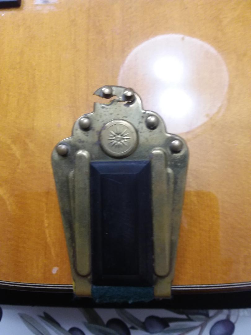 Broken Gypsy Jazz guitar tailpiece-old-tp-jpg