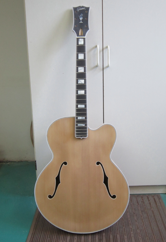 1966 Gibson Johnny Smith Blonde/Natural-campellone-gibl7p-24-neck-body-front-jpeg