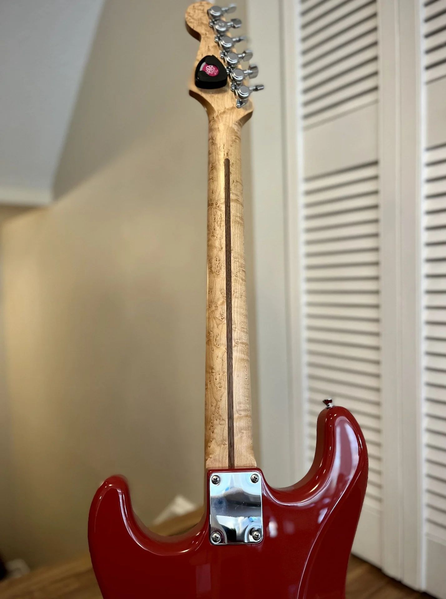 So the Gretsch is gone and a Warmoth hardtail partscaster has arrived-warmothneckback-jpg