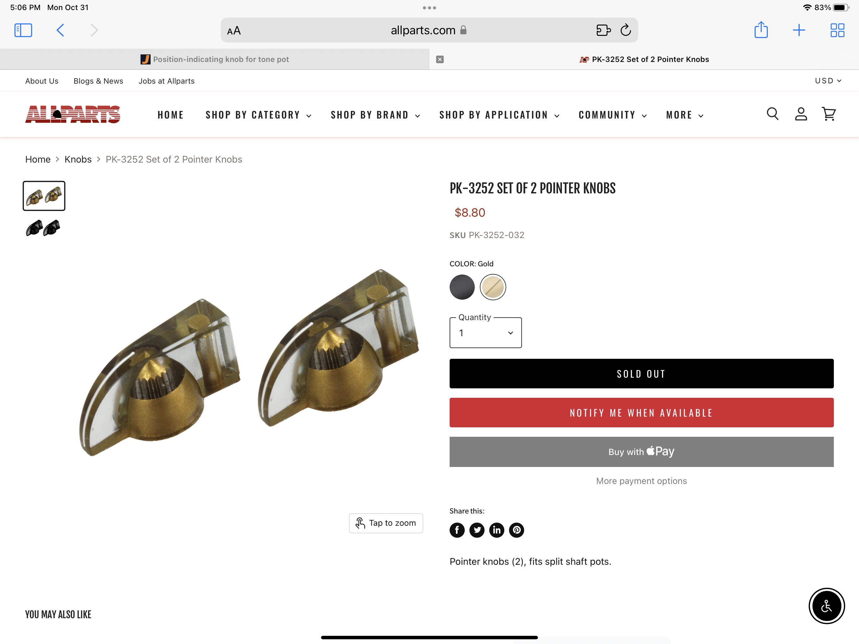 Position-indicating knob for tone pot-fc31144a-4770-4391-ac30-a181f22c64a5-png