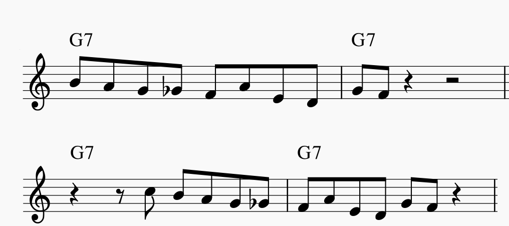 David Baker Bebop Scales &mdash; Barry Harris half-steps-variations-classic-bebop-ending-david-baker-book-1-2-png