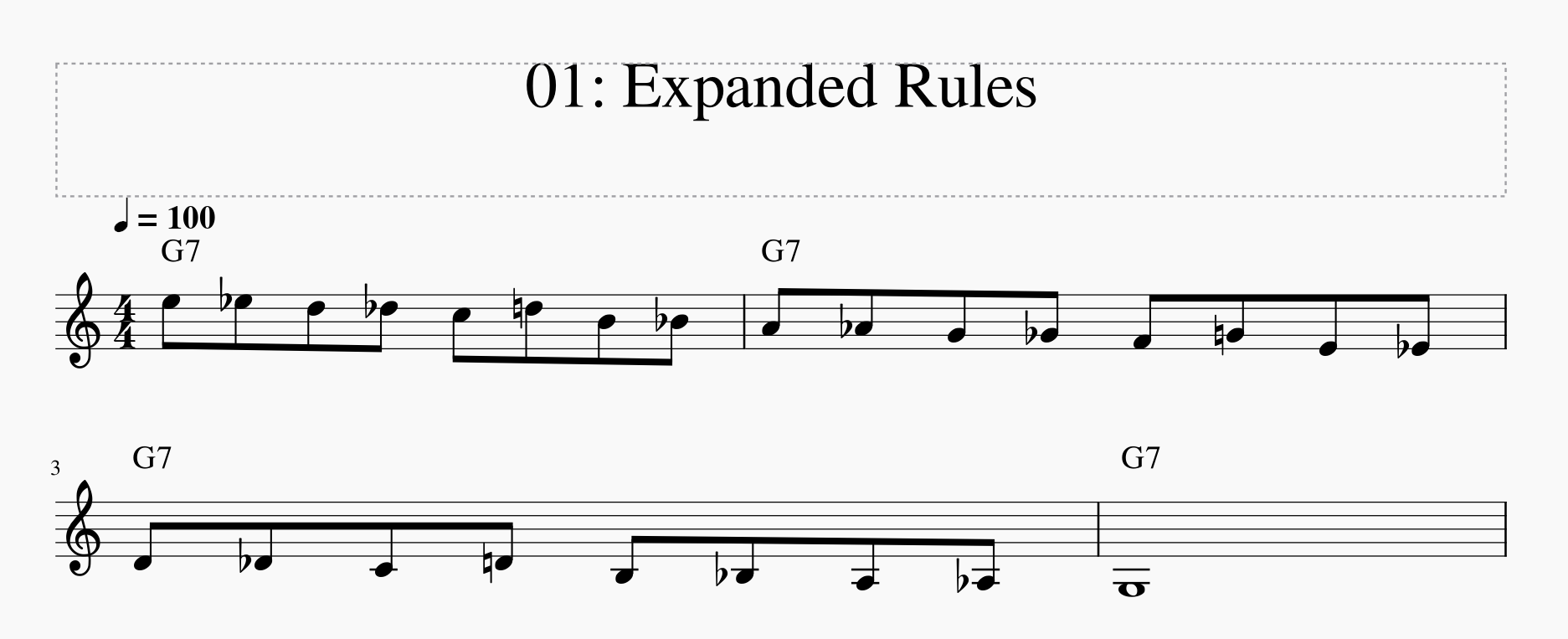 David Baker Bebop Scales &mdash; Barry Harris half-steps-expanded-rules-g7-png