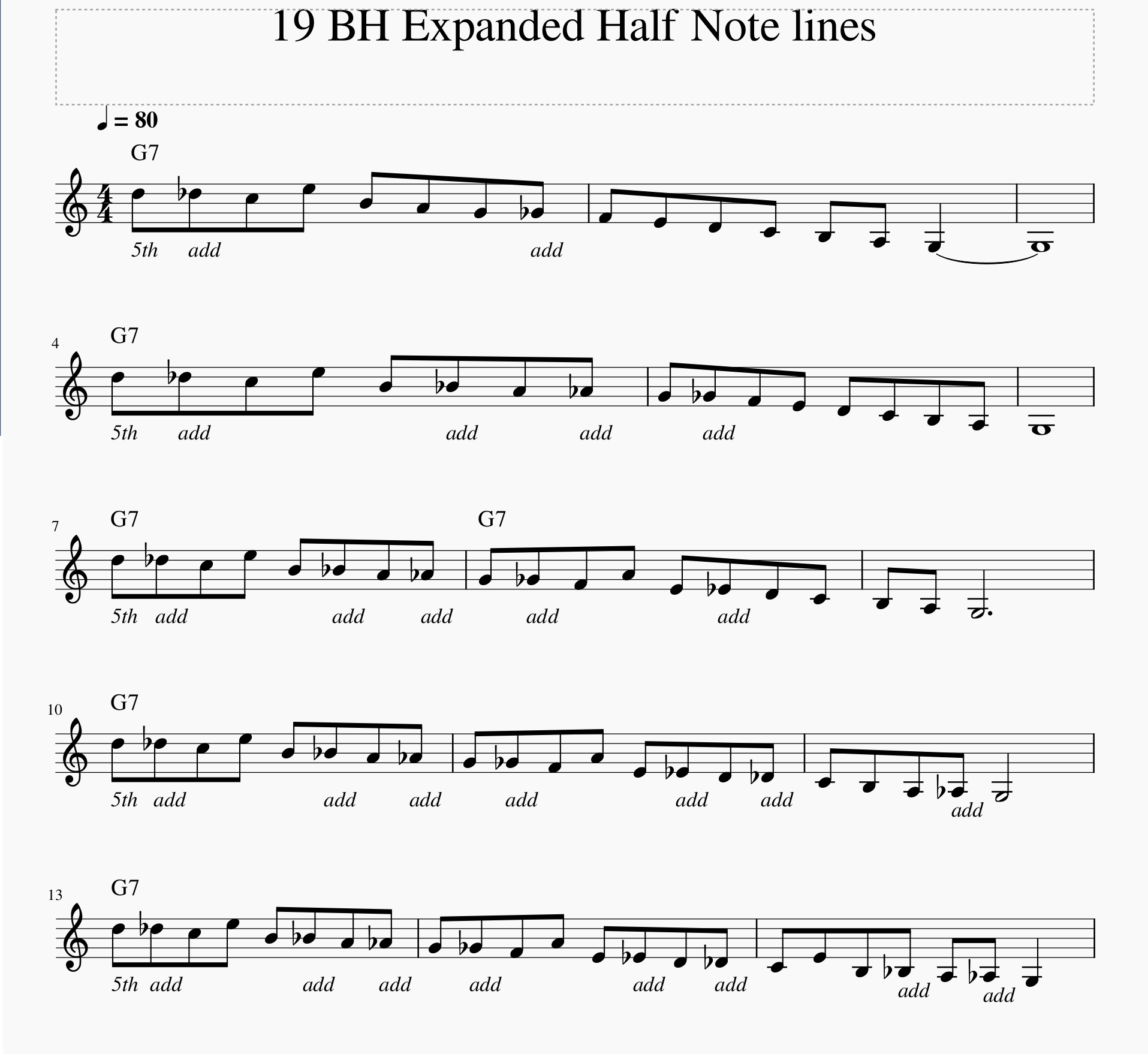 David Baker Bebop Scales &mdash; Barry Harris half-steps-expanded-half-step-rules-png