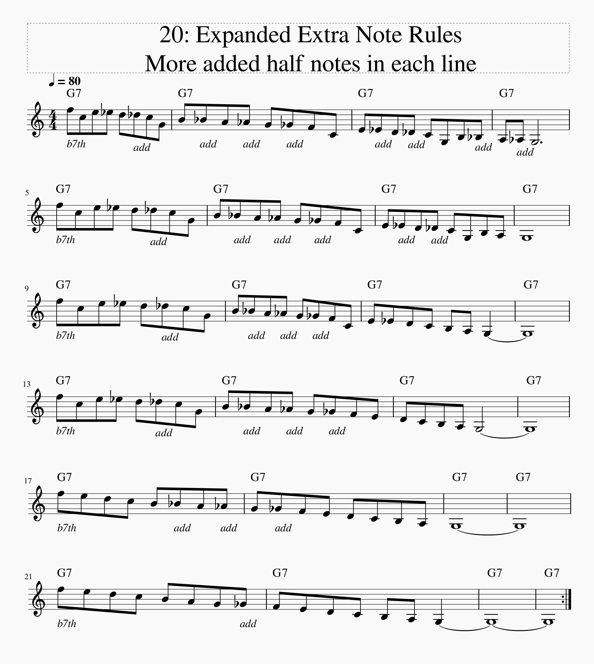 David Baker Bebop Scales &mdash; Barry Harris half-steps-expanded-half-step-rules-b7th-png
