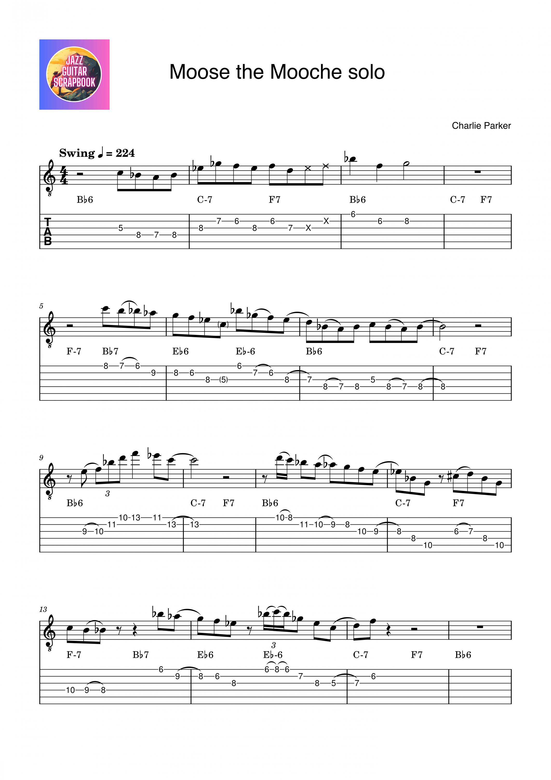 1-6-2-5 (Rhythm Changes) Lines Advice-moose-mooche-solo-tab-1-jpg