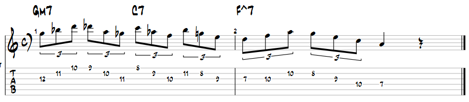 Using Bird&rsquo;s triads over Billie&rsquo;s Bounce-triads-01-png