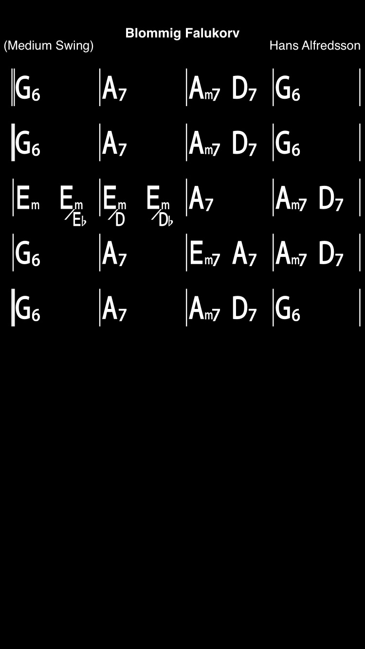 Solo over static chord with falling bassline-blommig-falukorv-jpg