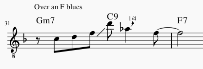 Fewell's Melodic Approach - Ch. 4 (Dominants &amp; Blues)-bahnzo-lick-png