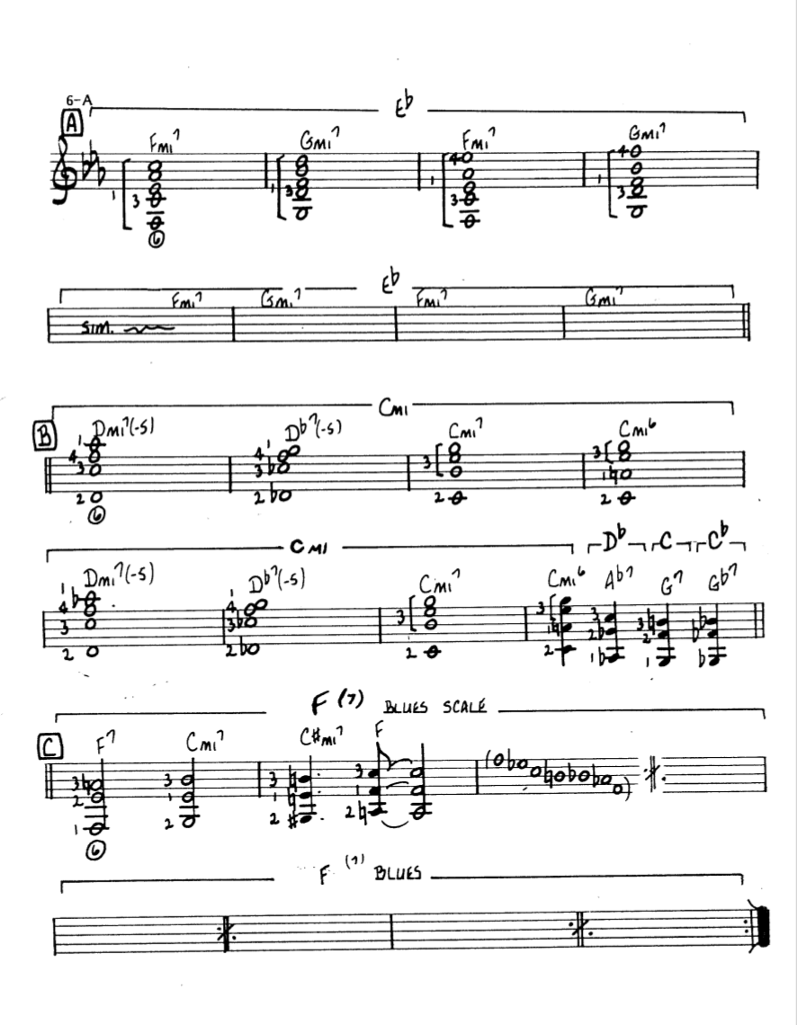 Howard Roberts Super Chops: study group for a tune based practice routine-project-6-modal-f-dorian-png