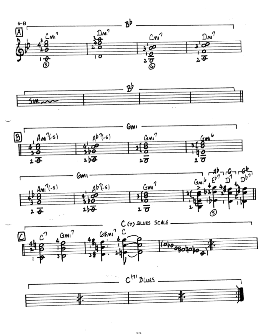 Howard Roberts Super Chops: study group for a tune based practice routine-project-6-b-modal-c-dorian-png