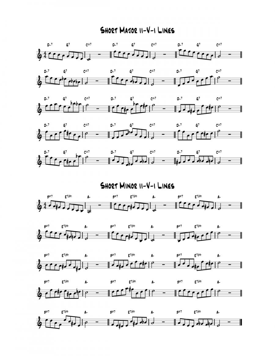 Short II V Progressions (One Bar)-short-ii-v-i-lines-jpg