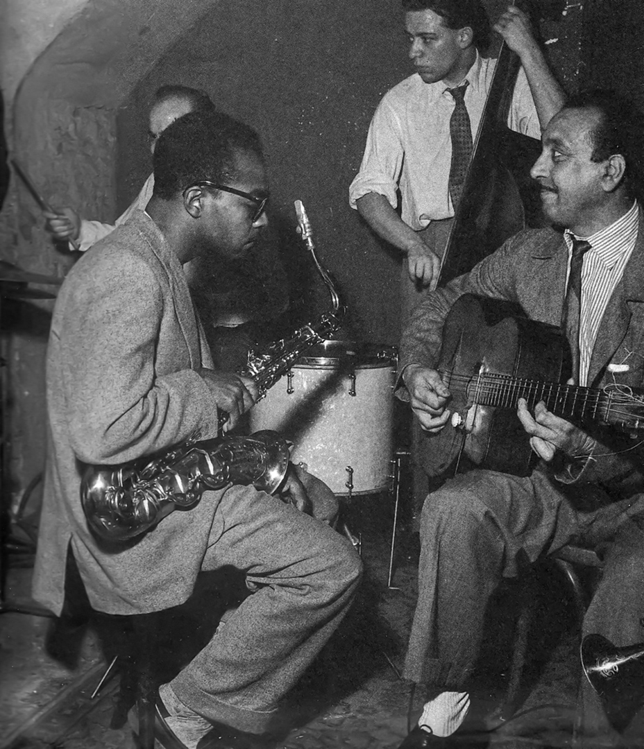 Django with James Moody and Pierre Michelot (1953).-django-james-moody-pierre-michelot-1953-jpg