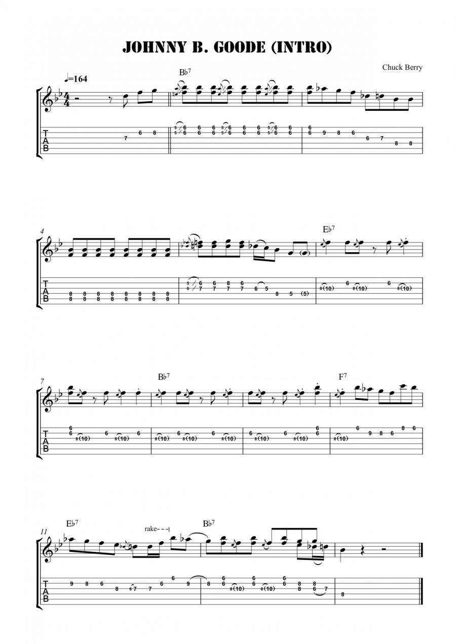 Wes Montgomery, Charlie Christian, and George Benson - Three-finger Technique-johnny-b-goode-jpg