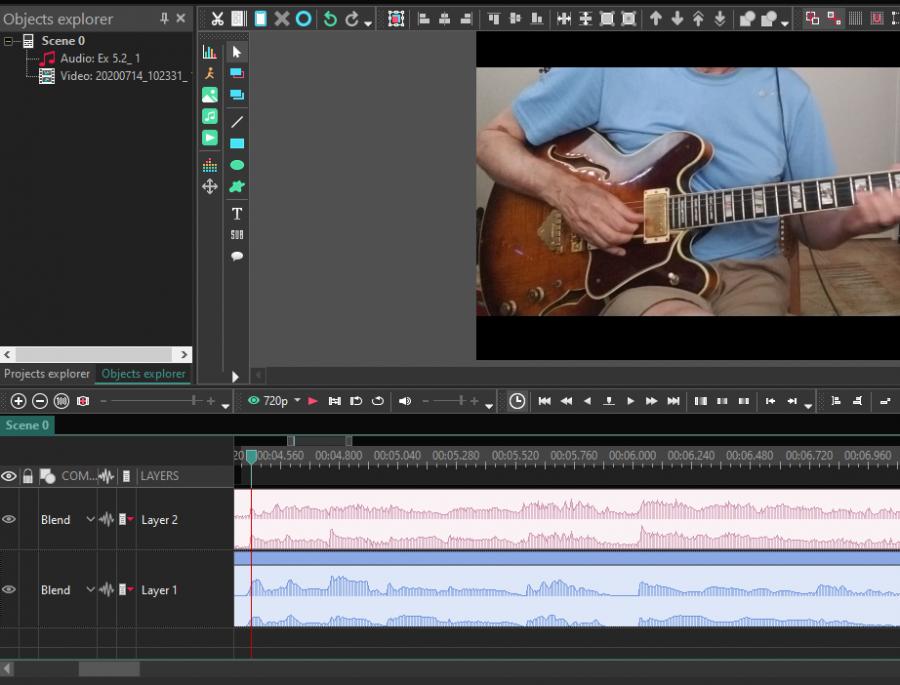 Syncing video tracks-vsdc-waveform-jpg