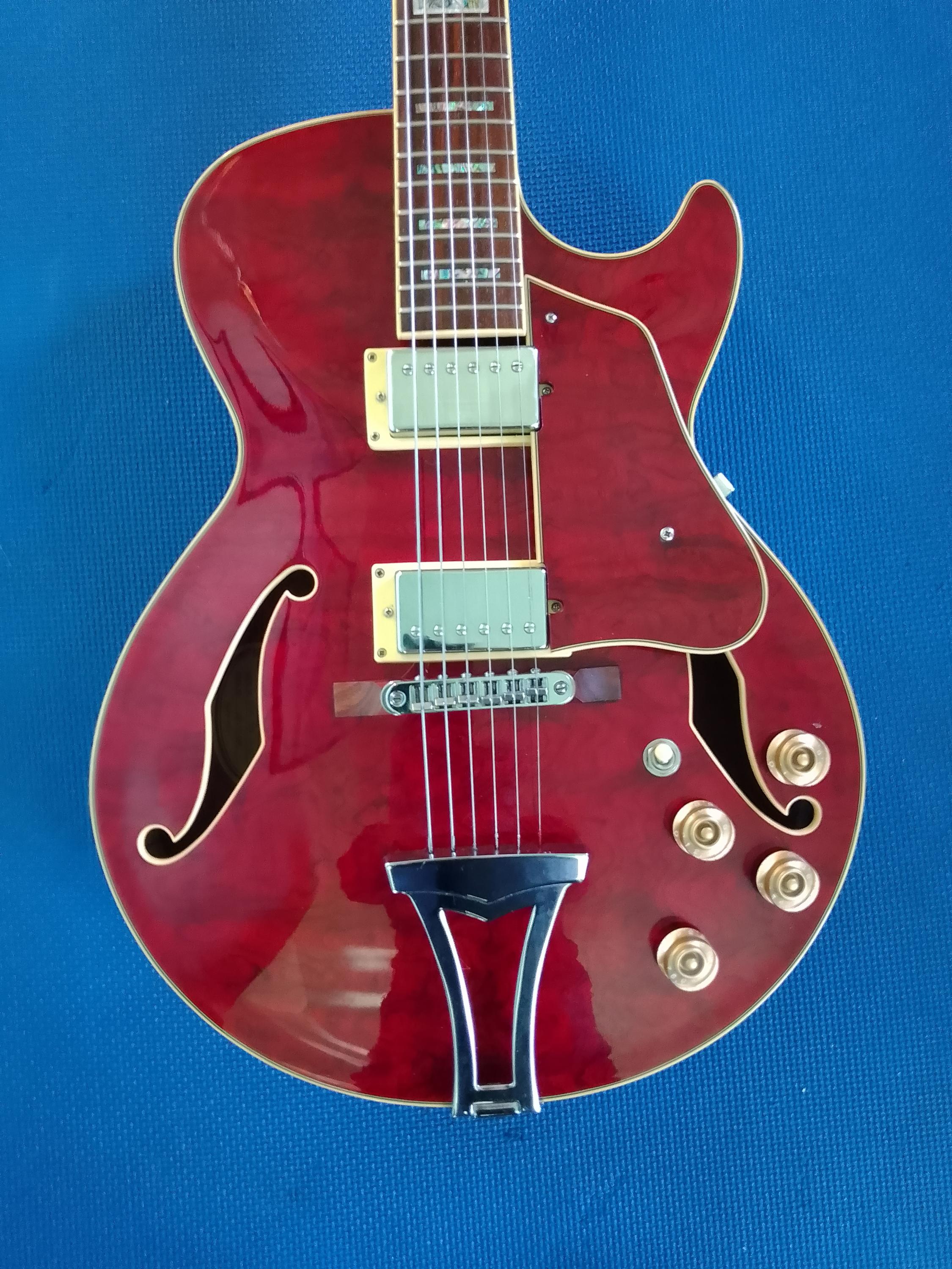 &pound;270 - Ibanez AG85 Deluxe Red Bubinga (2003) size 14.5inch width (UK)-03-ibanez-ag85-2004-body-front-3-jpg