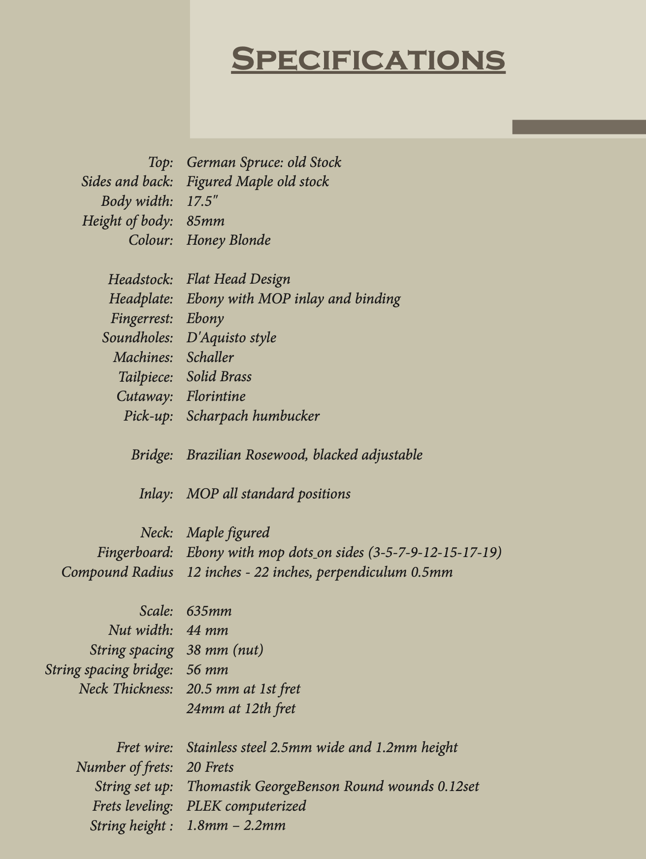 Theo Scharpach OpusG Acoustic Archtop - located in EU-scharpach-opusg-specifications-png