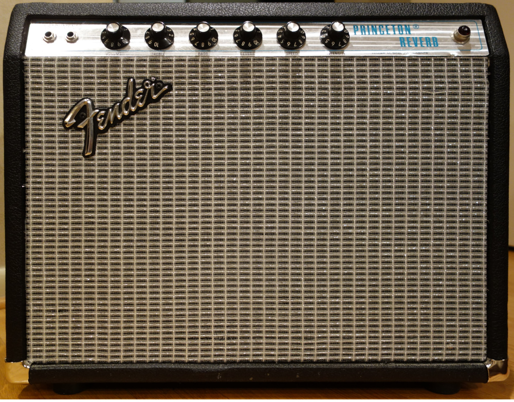 Ruptured disc sale!  '76 Princeton Reverb w/12" Eminence neo-front_after-jpg