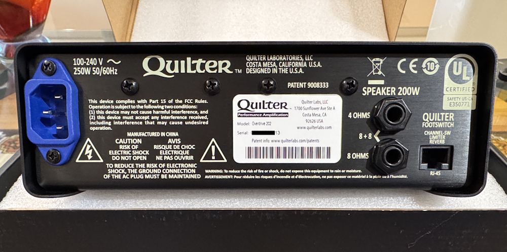 Quilter OD202 head like new in box from original owner-back-jpg