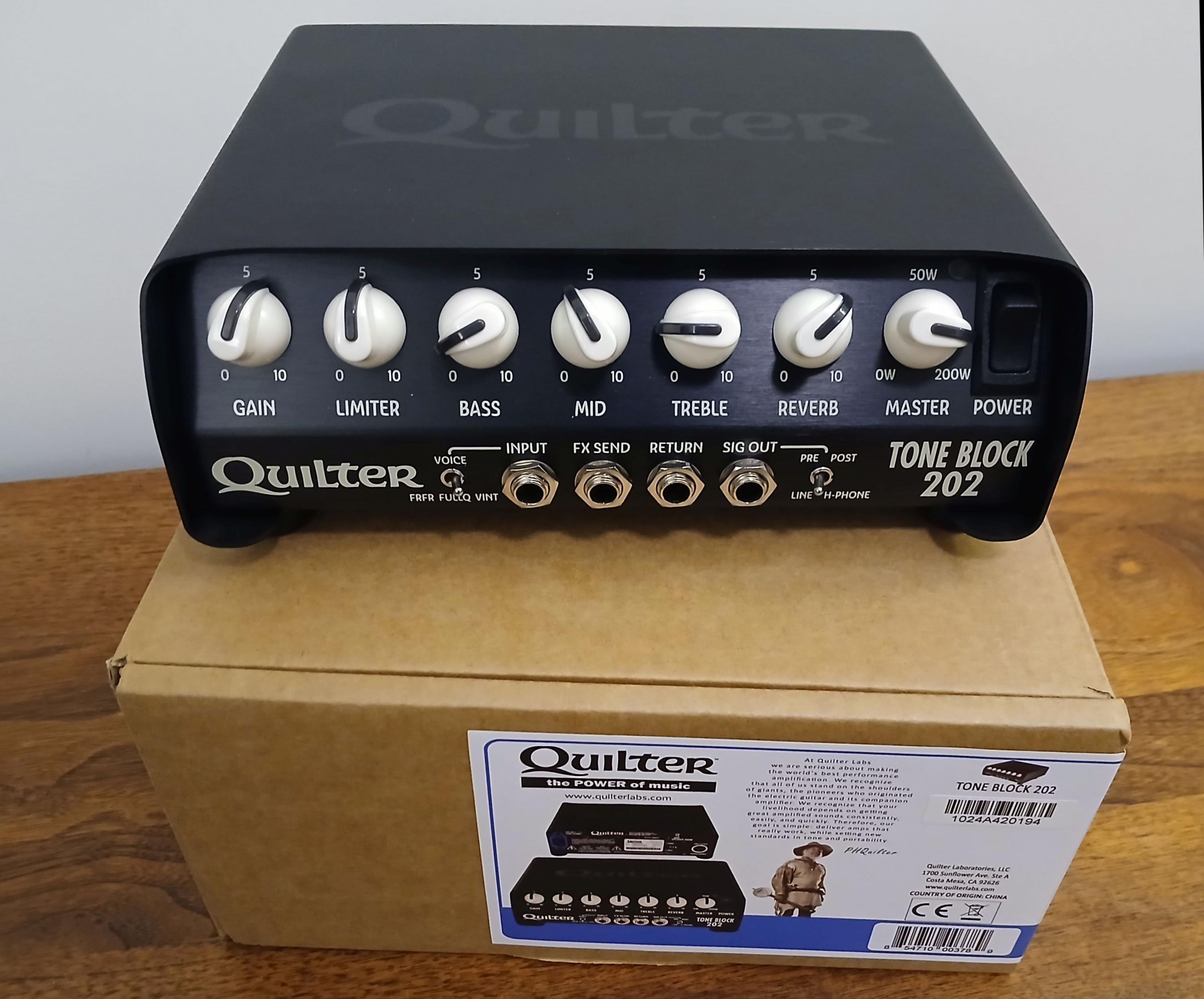 Quilter Tone Block 202 - 200 watts, 3.3 lbs. (IN CANADA)-quilter202frontwithbox-jpg
