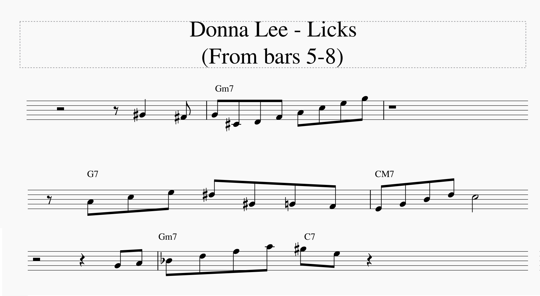 Bebop heads: Donna Lee-donna-lee-licks-bars-5-8-png