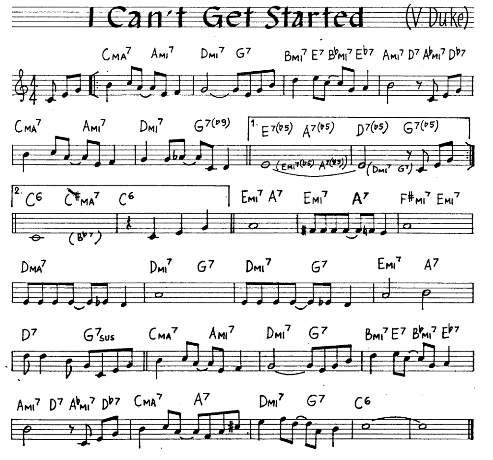 December 2016 - I Can't Get Started-i-cant-get-started-chords-melody-557-book-png