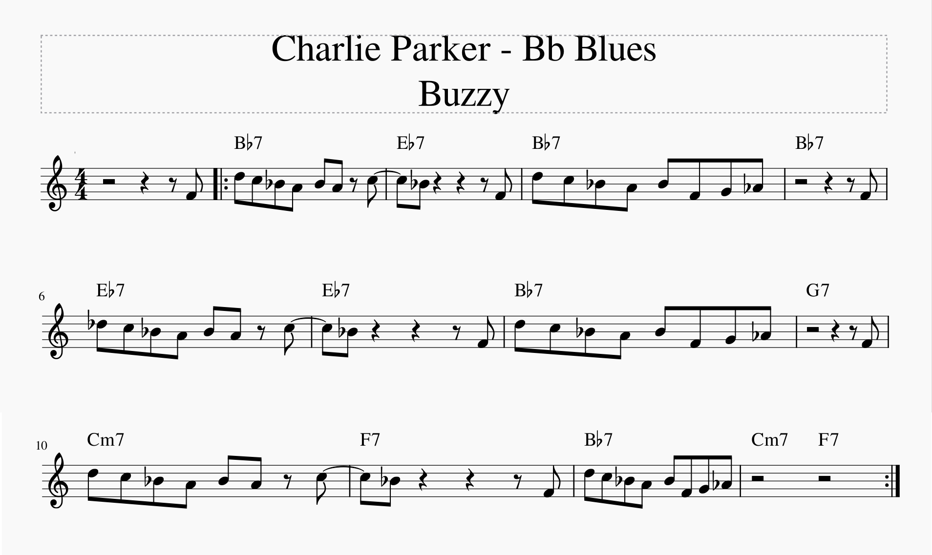 Easiest Charlie Parker Blues theme: 'Blue Bird'?-buzzy-bb-blues-png