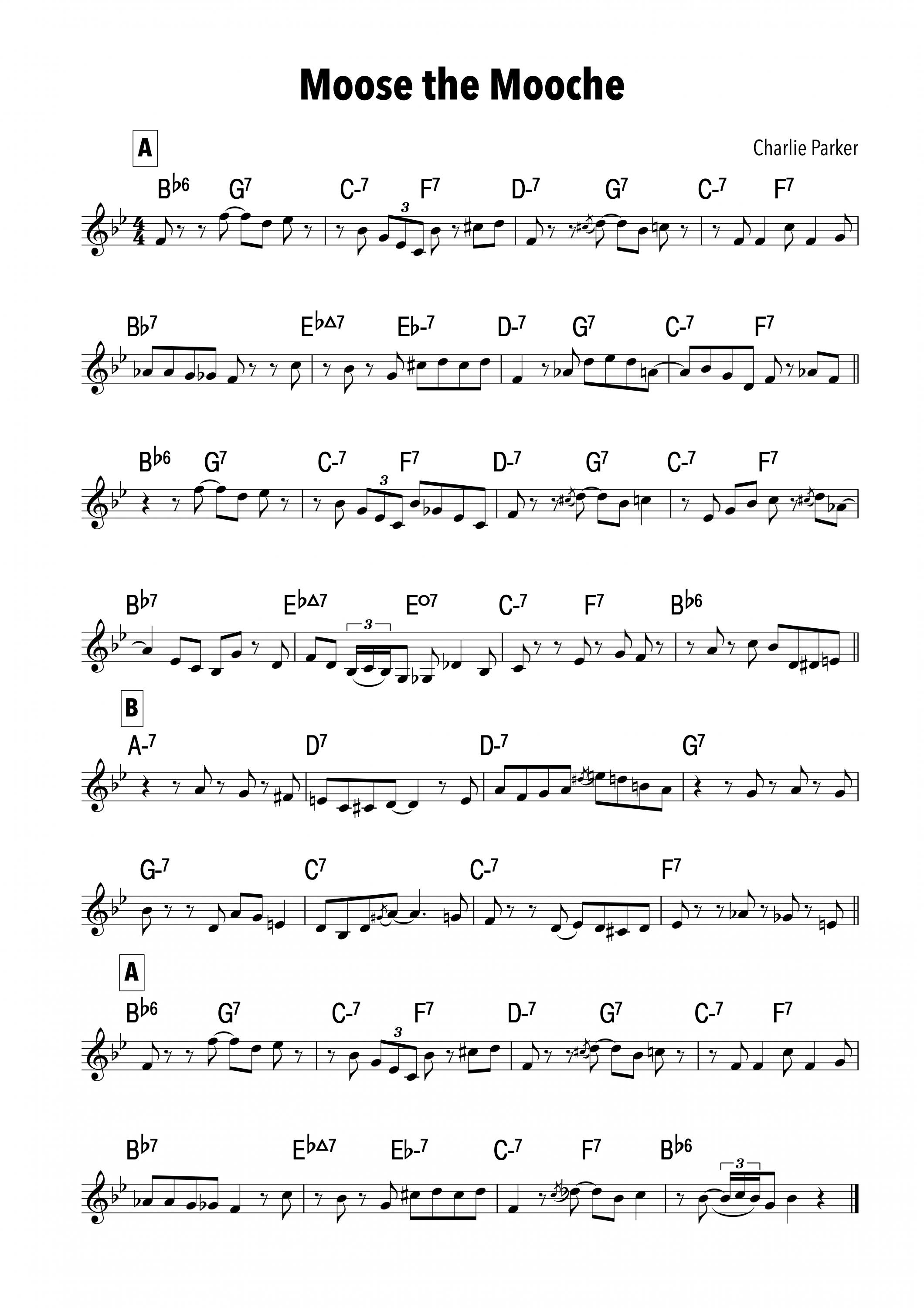 Moose the Mooche Omnibook Transcript Questions-moose-mooche-jpg