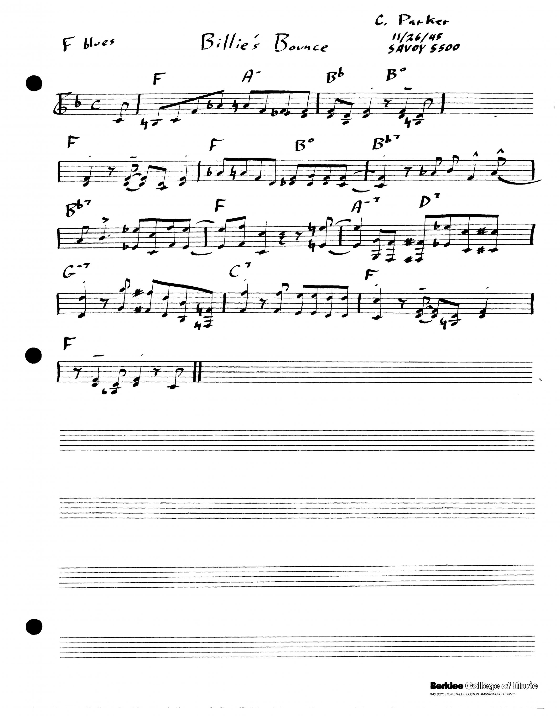 Charlie Parker Transcriptions-billies-bounce-jpg