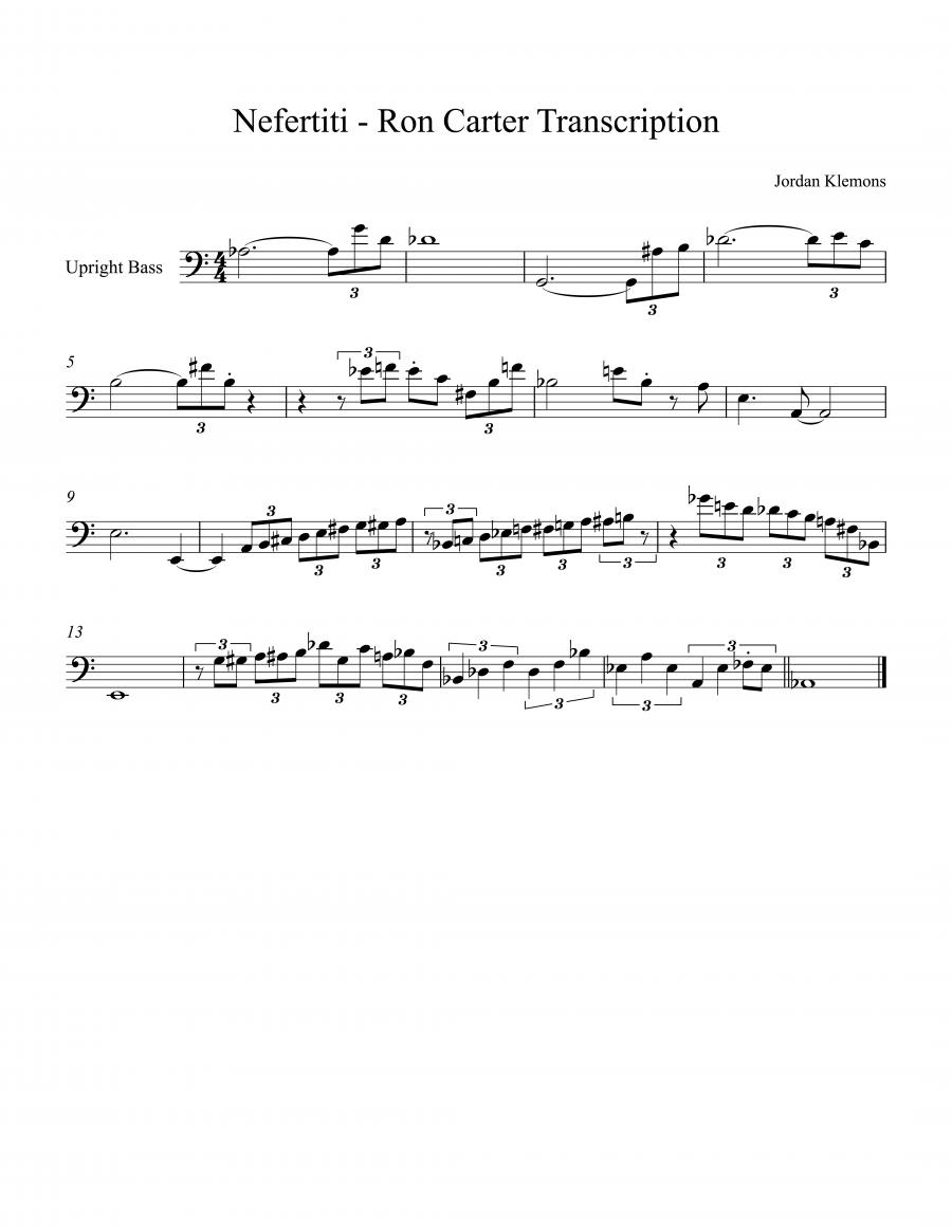 Chief criticisms - Chord Scale Theory-nefertiti-ron-carter-transcription-jpg