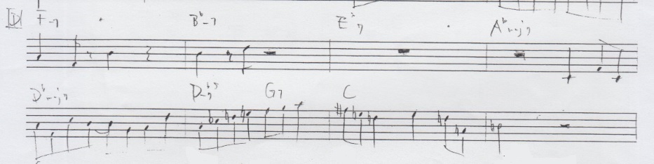 Playing a minor scale a half step down from a Maj7 chord?-z-jpg