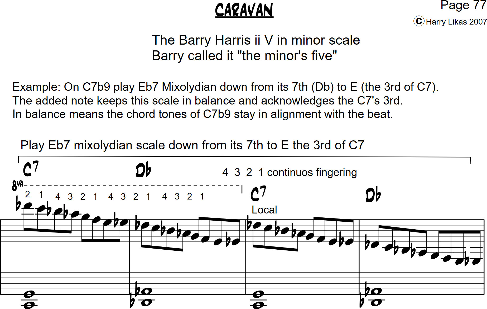 Barry Harris's opinion of harmonic minor scale?-caravan-barry-harris-scale-png
