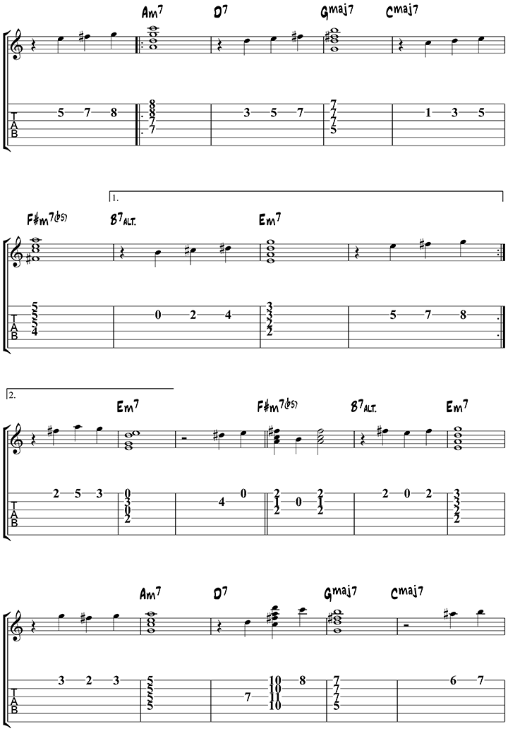 Autumn Leaves Chord Melody 1