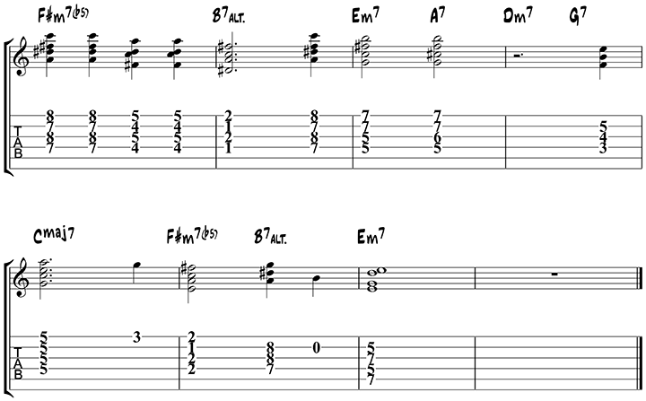 Autumn Leaves Chord Melody 2