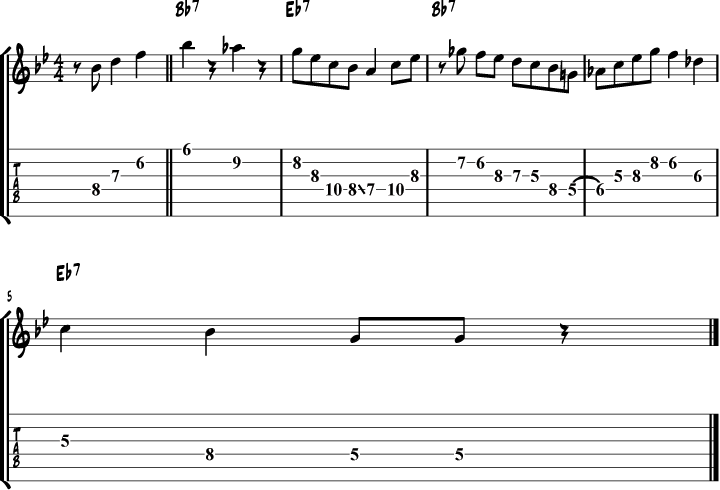 Grant Green Blues for Willarene Solo Lick Transcription