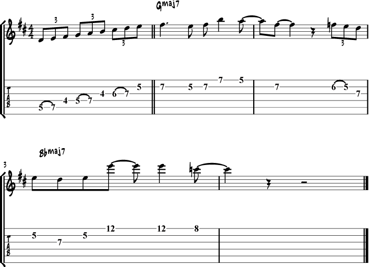 Pat Metheny Bright Size Life Lick Transcription