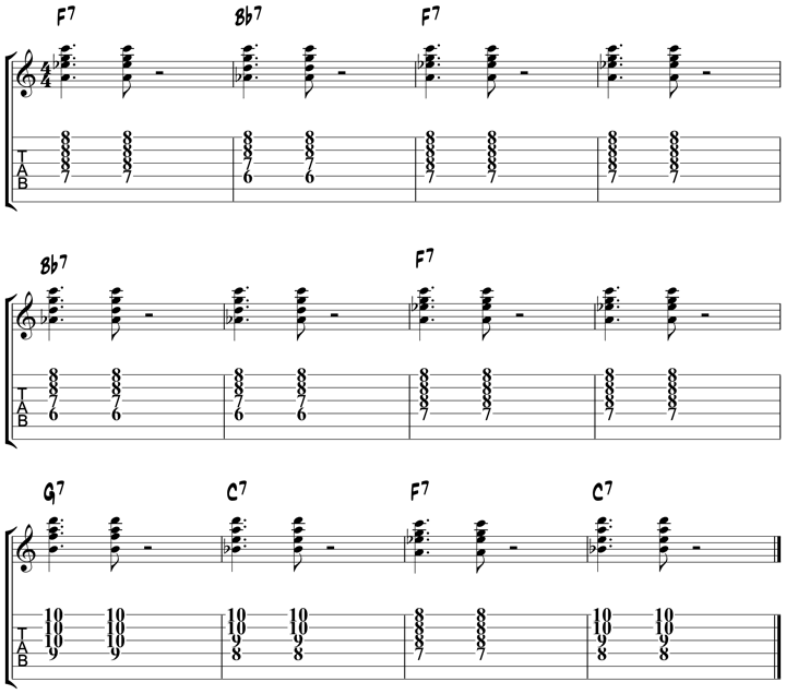 Jazz Blues Chords 4