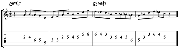 Major Bebop Scale Lick 1