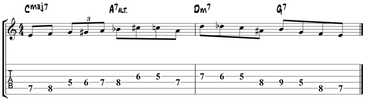 Major Bebop Scale Lick 2