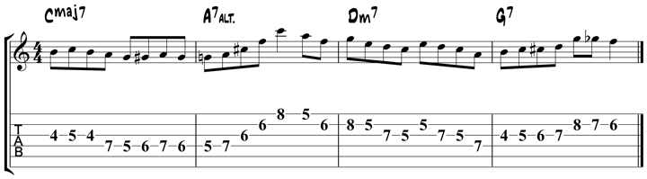 Major Bebop Scale Lick 3