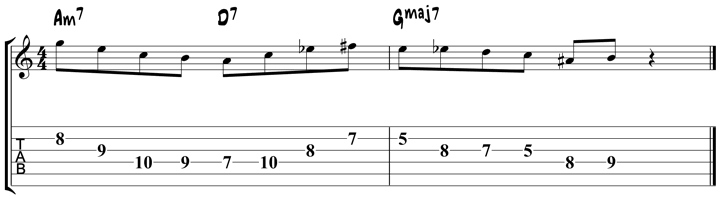 Major Bebop Scale Lick 4