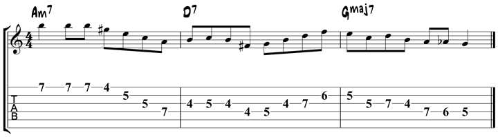 Major Bebop Scale Lick 5