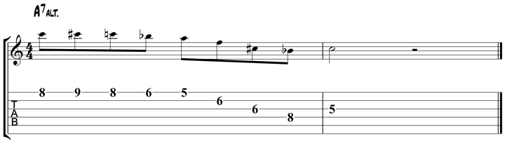 melodic minor lick 7