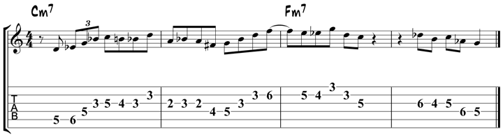 Minor Bebop Scale Lick 1