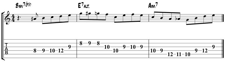 Minor Bebop Scale Lick 5